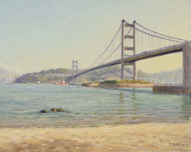 34青馬大橋   馬灣   Tsing Ma Bridge   Ma Wan   40×50cm